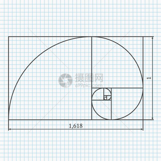黄金螺旋分割线图片