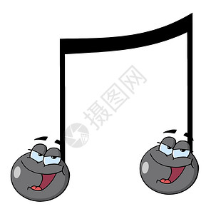 眼睛 画双音调卡通字符歌唱插画