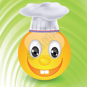卡通也来庆五一用厨师帽子的笑容来展示你设计背景