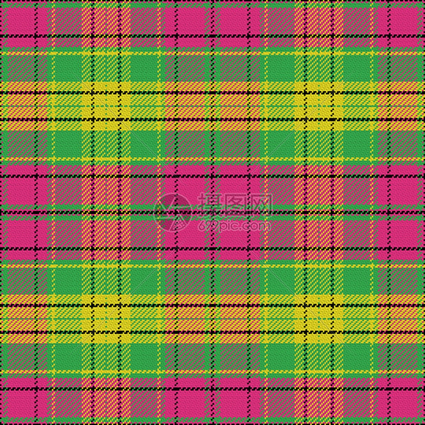苏格兰塔坦黑色粉红绿黄图片