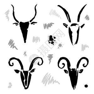 山羊2015年新符号集中文Zodiac手工绘制说明图片