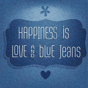 幸福是爱情和蓝色牛仔裤图片