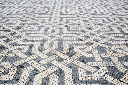 葡萄牙里斯本市广场砖地板图片
