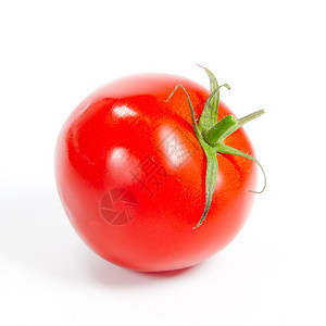 白孤立的新鲜西红柿图片