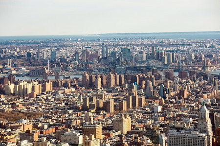 美国城市摩天大楼的纽约市线图片