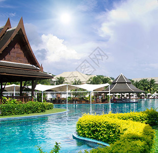 泰王国热带游泳池图片