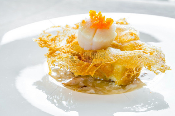 胡海道扇贝和螃蟹肉酱菜图片