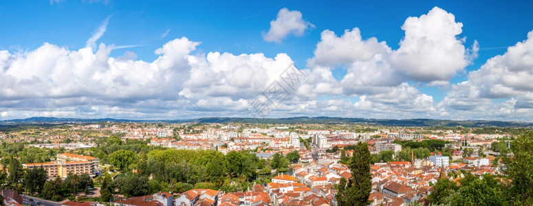 葡萄牙旧城图玛的全景片图片