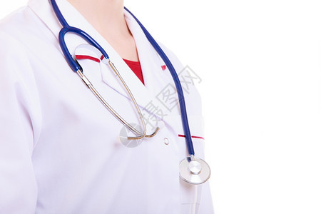 女部分身着白大衣医生或护士与听诊器隔离医疗人员负责保险图片