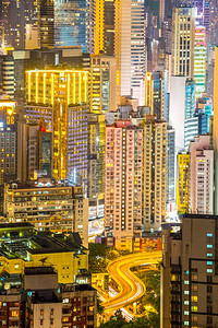 香港市天线晚上从白马山图片