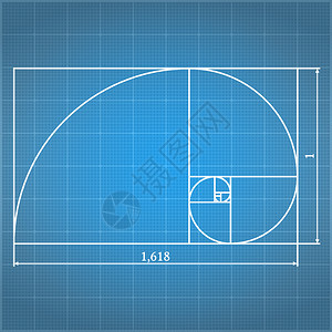 黄金螺旋比例背景图片