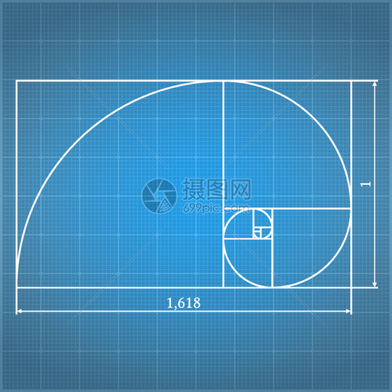 黄金螺旋比例图片