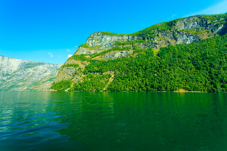 挪威斯堪的纳维亚山区和fjordSognefjord挪威斯堪的纳维亚图片