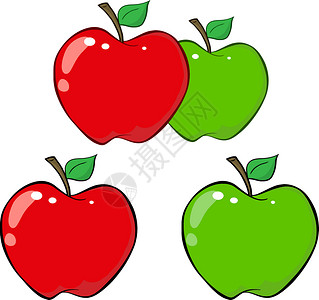 红苹果和绿图片