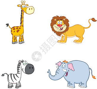 老鼠猫卡通粘土马斯科特字符收藏集插画