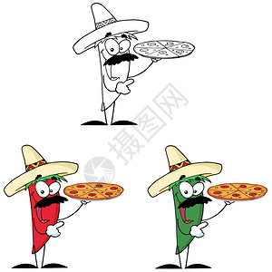 Sombrero智利辣椒夹热披萨收藏集图片
