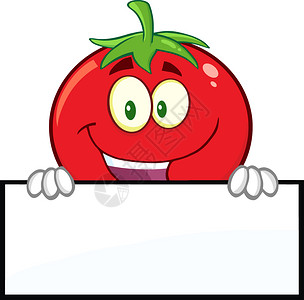 摘番茄闪发光的番茄卡通马斯科特字符插画