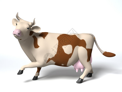 卡通风格补丁奶牛背景图片
