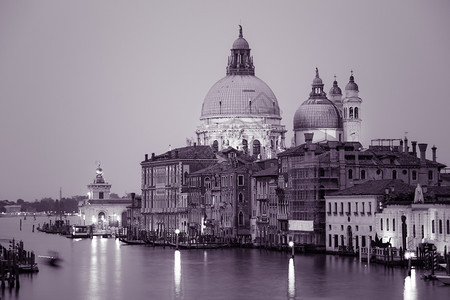 日落后大运河的回流风格形象意大利威尼斯图片