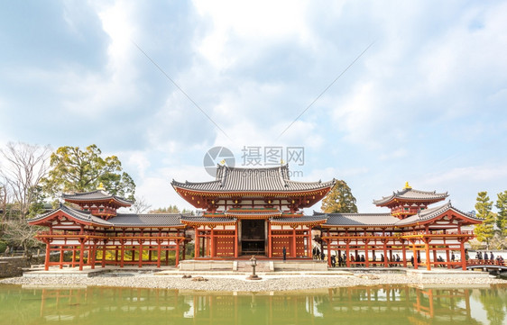 日本京都Uji镇Byodoin寺庙图片