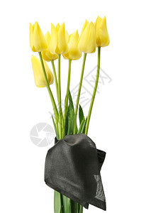 黄色花束,用于一个白色背景的孤立图片