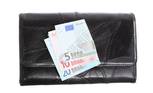 货币纸钞欧元票白种背景图片
