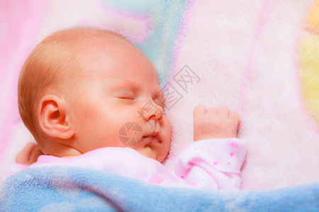 24天睡觉的婴儿女图片