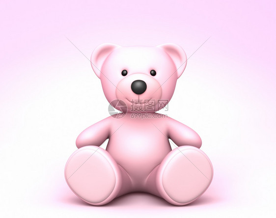 可爱的粉色泰迪熊图片