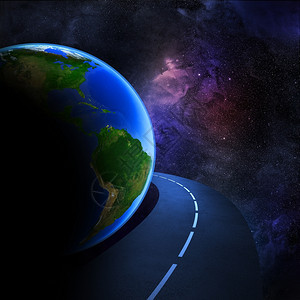 环绕地球的高速公路背景图片