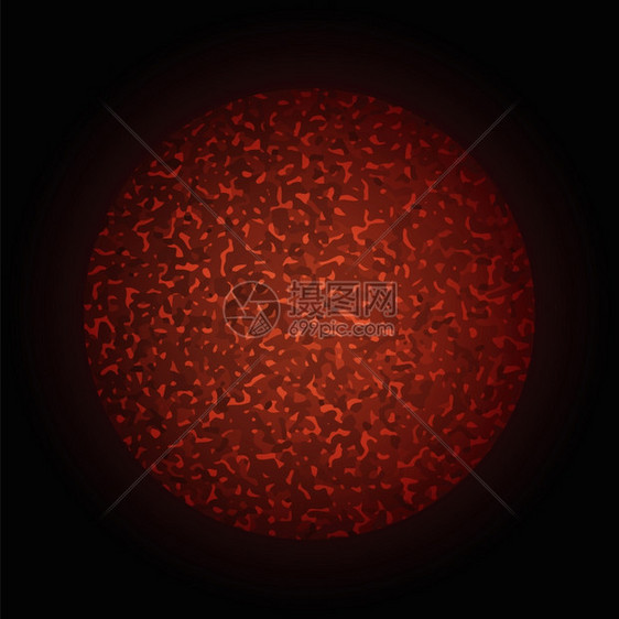 暗背景上带有抽象红球的暗背景图示图片
