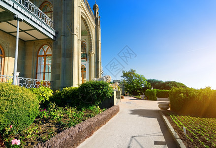 沃龙佐罗柯的美丽公园春天的宫殿图片