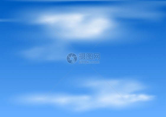 蓝色天空中的云矢量背景图片