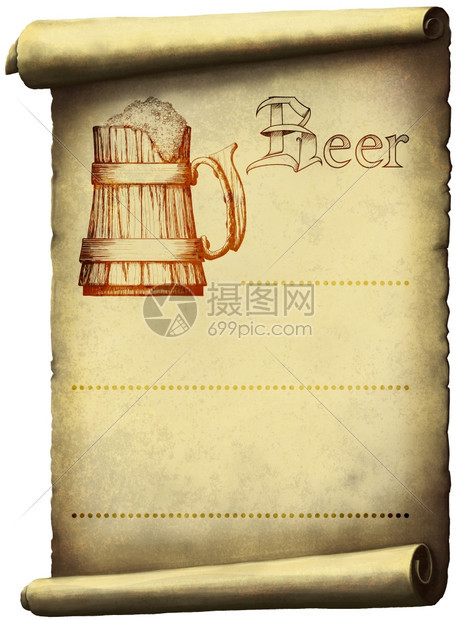 贴有标签和图案的原始背景旧啤酒标签图片