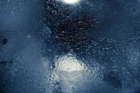 玻璃表面凝结水的紧密封纹理背景图片