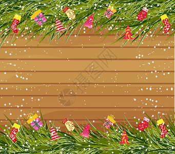 木材的圣诞背景图片