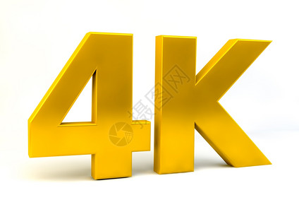 4K超高定义电视技术标志图孤立在白色背景上图片