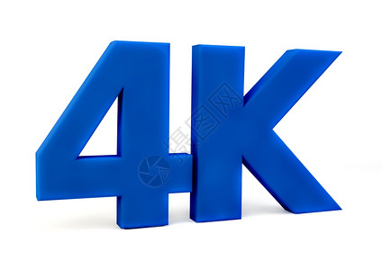 纯图高清素材4K超高定义电视技术标志图孤立在白色背景上背景