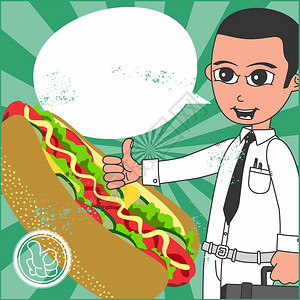 食物和饮料漫画主题矢量图插食物和饮料卡通主题图片
