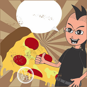 食物和饮料漫画主题矢量图插食物和饮料卡通主题图片