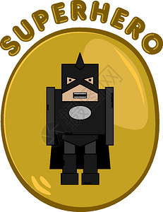 可编辑的超级卡通英雄人物字符矢量图形艺术设计插超级卡通英雄字符图片