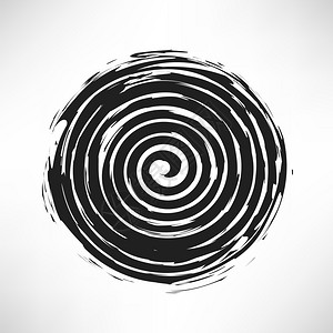 白色背景上孤立的黑色螺旋甘格模式螺旋甘格模式图片