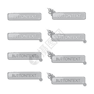 可编辑的按钮主题矢量图形艺术设计插图片