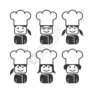 厨师avatar肖像图片标矢量形艺术设计插背景图片