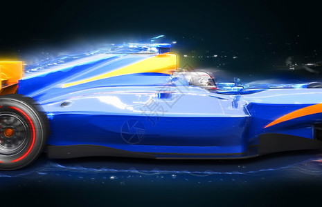 F1具有光效应的Bolide色化物没有品牌的赛车由我自己设计和模拟F1色化物具有光效应图片