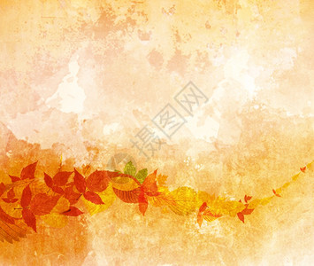 秋背景水彩图片
