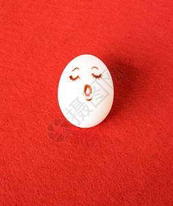 悠闲情绪的鸡蛋绘画表情图片
