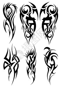 一组部落纹身eps10矢量说明没有透度图片素材