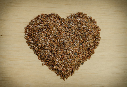 饮食保健概念原始的麻籽木本造的菜籽预防心脏病的健康食品图片