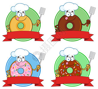 DonutCartoon字符圆标签5收藏集图片
