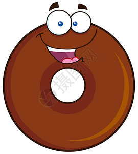 巧克力甜圈卡通字符快乐图片